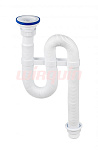 Сифон гофрированный VIR (1 1/2xØ40/50), пластиковая чашка Ø70 мм, VIRPLAST